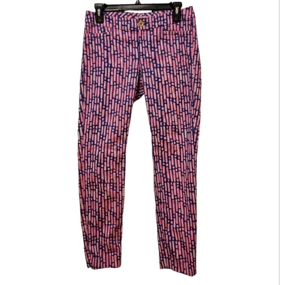 Lilly Pulitzer Kelly Skinny Ankle Pant Mandavilla Slathouse Stripe Size 2